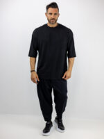 T-Shirt Ovesized Μονόχρωμο Μαύρο