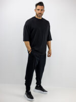 T-Shirt Ovesized Μονόχρωμο Μαύρο