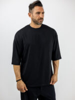 T-Shirt Ovesized Μονόχρωμο Μαύρο