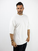 T-Shirt Oversized Μονόχρωμο Λευκό