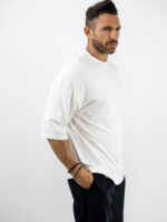 T-Shirt Oversized Μονόχρωμο Λευκό