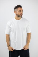 T-Shirt Oversized Μονόχρωμο Λευκό