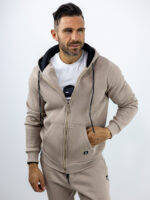 Zακέτα Φούτερ Κλασσική & Κουκούλα Μπεζ