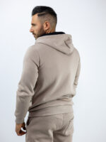 Zακέτα Φούτερ Κλασσική & Κουκούλα Μπεζ