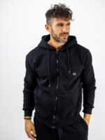 Ζακέτα Φούτερ & Κουκούλα Μαύρη