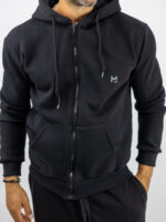 Ζακέτα Φούτερ & Κουκούλα Μαύρη