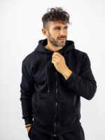 Ζακέτα Φούτερ & Κουκούλα Μαύρη