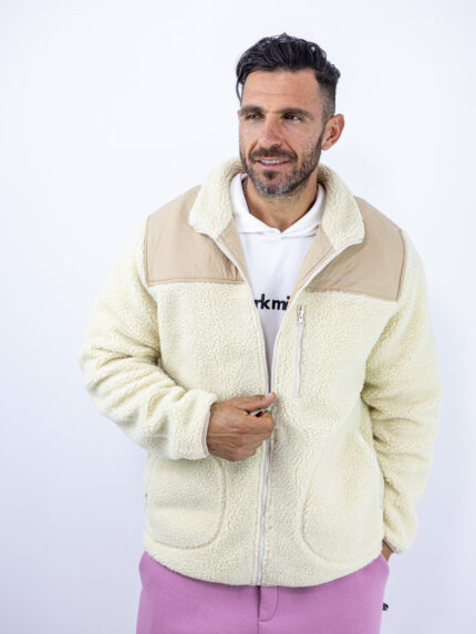 Ζακέτα Fleece Regular Fit Μπέζ