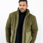 Mπουφάν Fleece Regular Fit Λαδί