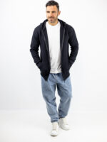 Ζακέτα Regular Fit Καλαμπόκι & Κουκούλα Μαύρη