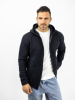 Ζακέτα Regular Fit Καλαμπόκι & Κουκούλα Μαύρη