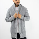 Ζακέτα Πλεκτή Regular Fit Γκρί