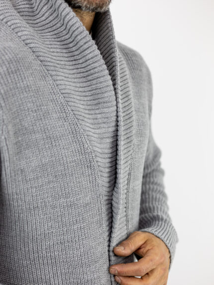 Ζακέτα Πλεκτή Regular Fit Γκρί