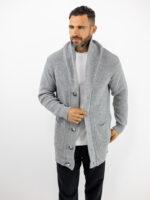 Ζακέτα Πλεκτή Regular Fit Γκρί