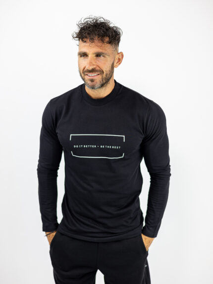 Μπλούζα Regular Fit Do it better Μακό Μαύρο