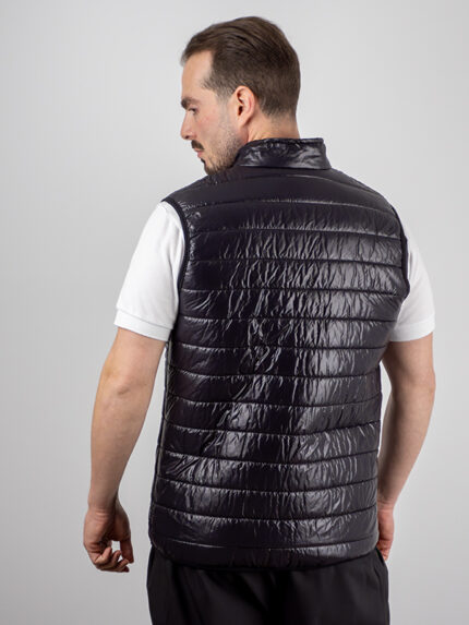 Μπουφάν Αμάνικο Shinny Μαύρο