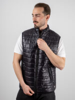 Μπουφάν Αμάνικο Shinny Μαύρο