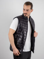 Μπουφάν Αμάνικο Shinny Μαύρο