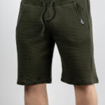 Βερμούδα Regular Fit Μονόχρωμη Λαδί