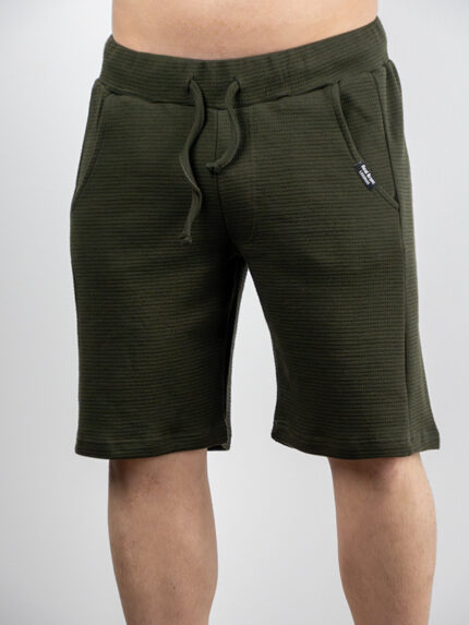 Βερμούδα Regular Fit Μονόχρωμη Λαδί