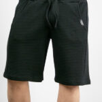 Βερμούδα Regular Fit Μονόχρωμη Μαύρο