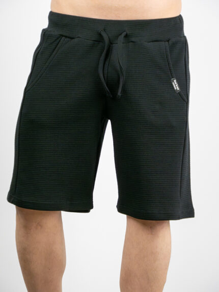 Βερμούδα Regular Fit Μονόχρωμη Μαύρο