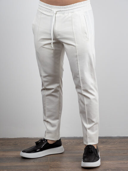 Παντελόνι Punto Roma Με Λάστιχο Λευκό