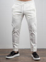 Παντελόνι Punto Roma Με Λάστιχο Λευκό