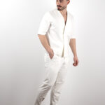 Παντελόνι Jogger Loose Fit & Κιμονό 3/4 Μανίκι Λευκό