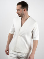 Παντελόνι Jogger Loose Fit & Κιμονό 3/4 Μανίκι Λευκό