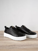 Παπούτσι Τεχνόδερμα Κανονική Γραμμή Μαύρο