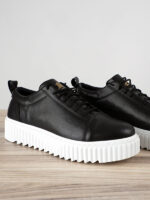 Παπούτσι Τεχνόδερμα Κανονική Γραμμή Μαύρο