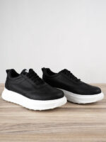 Παπούτσι Τεχνόδερμα Κανονική Γραμμή Μαύρο