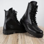 Παπούτσι Δερμάτινο άνετη Γραμμή Μαύρο