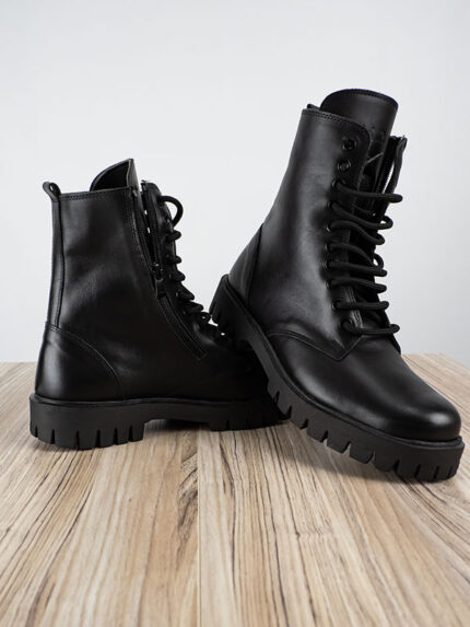 Παπούτσι Δερμάτινο άνετη Γραμμή Μαύρο