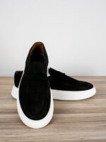 Παπούτσι Δερμάτινο άνετη Γραμμή Μαύρο