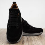 Παπούτσι Δερμάτινο άνετη Γραμμή Μαύρο