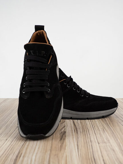 Παπούτσι Δερμάτινο άνετη Γραμμή Μαύρο