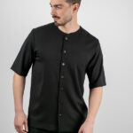 Πουκάμισο Loose Fit Neckless Μαύρο