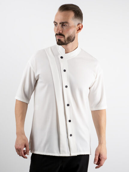 Πουκάμισο Oversized 3/4 Μανίκι Λευκό