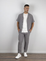 Παντελόνι Jogger Loose Fit & Πουκάμισο Κοντομάνικο Regular Fit Γκρί