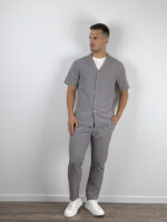 Παντελόνι Jogger Loose Fit & Πουκάμισο Κοντομάνικο Regular Fit Γκρί