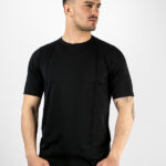 T-Shirt Με Διπλό Νερβιρ Μαύρο