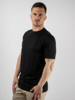 T-Shirt Με Διπλό Νερβιρ Μαύρο