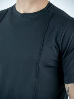 T-Shirt Με Διπλό Νερβιρ Μαύρο