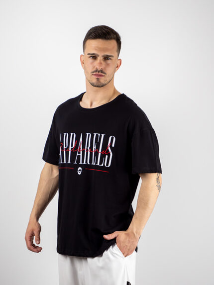T-Shirt Regular Fit Apparels Μαύρο