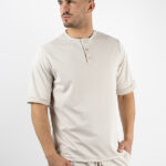T-Shirt Rib Stop Regular Fit Μπέζ