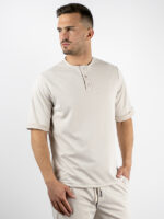 T-Shirt Rib Stop Regular Fit Μπέζ