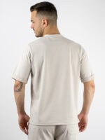 T-Shirt Rib Stop Regular Fit Μπέζ
