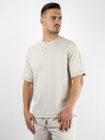 T-Shirt Rib Stop Regular Fit Μπέζ